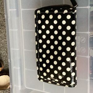 Halogen Black and White Polka Dot Wallet